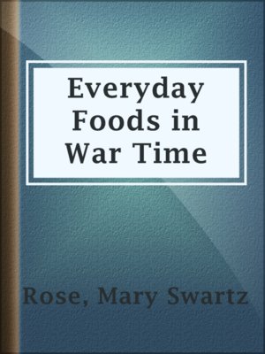 Everyday Foods in War Time - ebook